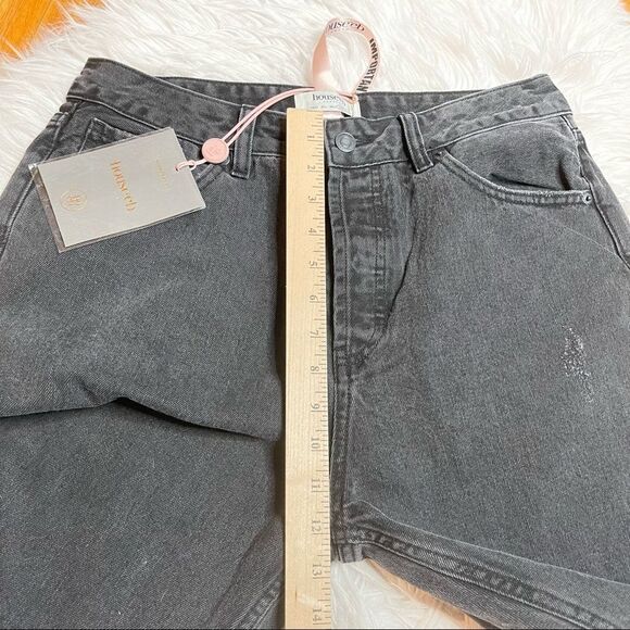 HOUSE OF CB Woman Straight Leg Trendy High Rise Wide Leg Jeans Dark - Picture 11 of 11